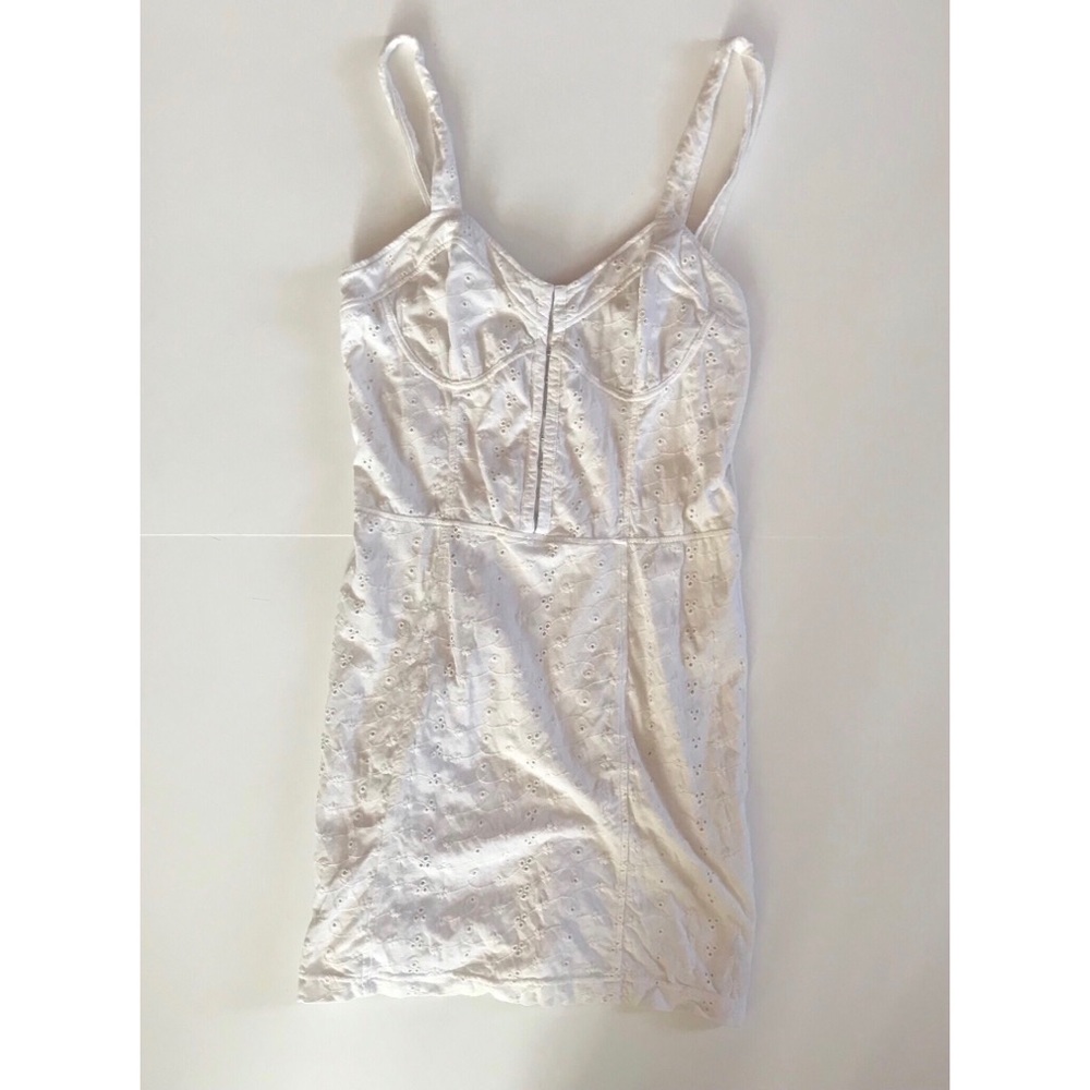 Free People Ivory Eyelet Bodycon Mini Dress S